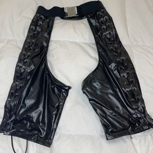 Black Short Chaps